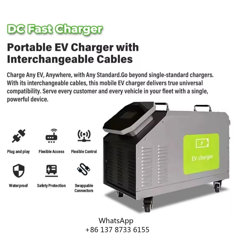 Portable Dc Fast Charger 20Kw Ccs2 - Mobiele DC EV-lader voor thuisgebruik 7kW