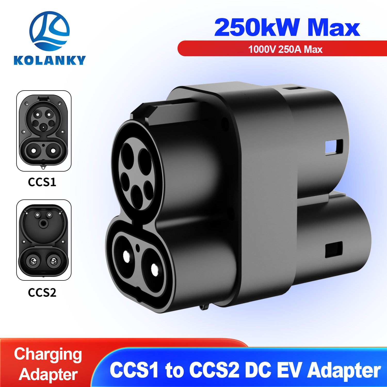 Kolanky CCS1 naar CCS2 EV DC 1 - Ccs2 To Ccs1 Fast Charge Adapter 250Kw recensie en prijs