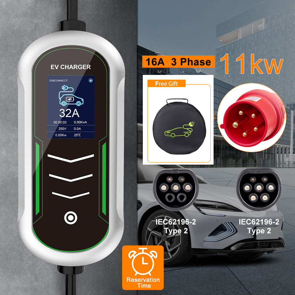 IPENGEN 11KW EV Draagbare Opla - Portable Ev Charger 32A Type 2 Cee Plug recensie en prijs