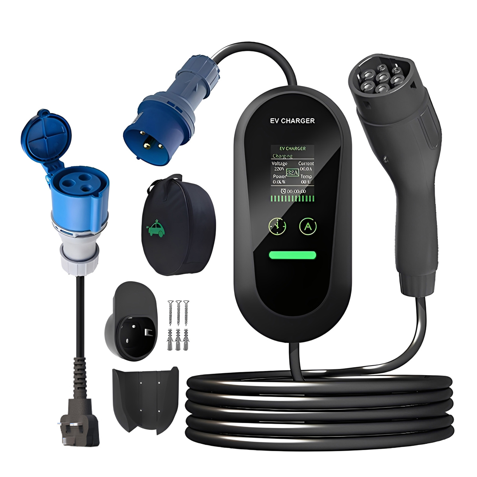 Type2 Draagbare EV-oplader 7KW - Portable Ev Charger 32A Type 2 Cee Plug recensie en prijs