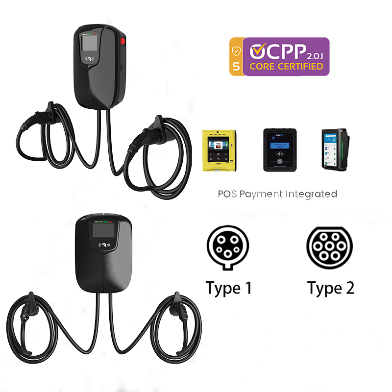 Commerciële Dual Gun AC EV-laa - 22Kw Wallbox Type 2 Ocpp Rfid recensie en prijs